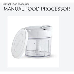 PAMPERED CHEF Manual Mini Food Processor #2581 with Storage Lid New in Box